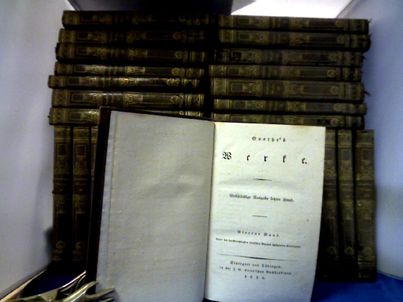 <b>Goethe, Johann Wolfgang von.</b><br />Goethe´s Werke. Vollständige Ausgabe letzter Hand. 55 Bände + Registerband. Vollständige Kleinoktavausgabe ohne die von 1836-1842 erschienenen 5 Supplementbände!