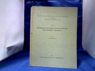 <b>Krafft, Peter.</b><br />Beiträge zur Wirkungsgeschichte des älteren Arnobius.