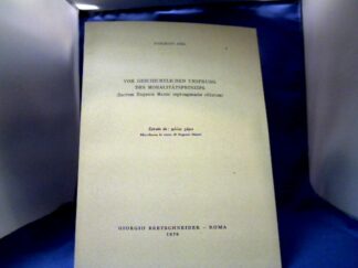 <b>Abel, Karlhans.</b><br />Vom geschichtlichen Ursprung des Moralitätsprinzips.