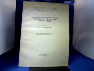 <b>Koskenniemi, Heikki.</b><br />Der nominale Numerus in der Sprache und im Stil des Curtius Rufus.