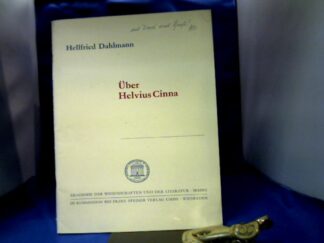 <b>Dahlmann, Hellfried.</b><br />Über Helvius Cinna.