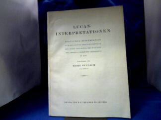 <b>Wuensch, Marie.</b><br />Lucan-Interpretationen.