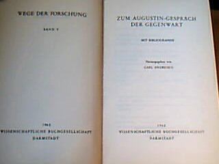 <p class="headtitle">Augustin</p><b>Andresen, Carl.</b><br />Zum Augustin- Gespräch der Gegenwart