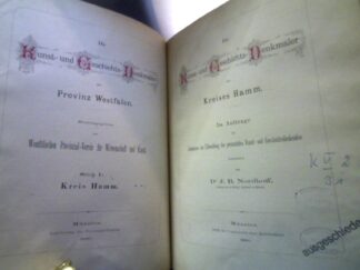 <b>Nordhoff (Bearb.), J.B.</b><br />Die Kunst- und Geschichtsdenkmäler des Kreises Hamm.