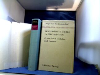 <b>Hofmannsthal, Hugo von.</b><br />Ausgewählte Werke in zwei Bänden. Hrsg. von Rudolf Hirsch.