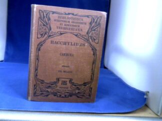 <b>Bakchylides.</b><br />Bacchylidis Carmina cum Fragmentis. Tertium edidit Fridericus Blass.