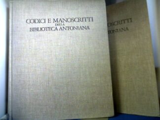 <b>Abate, Giuseppe und Giovanni Luisetto.</b><br />Codici E Manoscritti Della Bibliotheca Antoniana. Col Catalogo delle Miniature. 2 Bände.