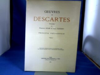 <b>Descartes, René.</b><br />Principia Philosophiae. Publiees par Charles Adam et Paul Tannery.