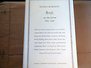 <b>Mombert, Alfred.</b><br />Briefe 1893-1942
