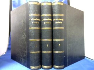 <b>Leitzmann (Hrsg), Albert und Carl Schüddekopf (Hrsg.).</b><br />Lichtenbergs Briefe. 3 Bände.