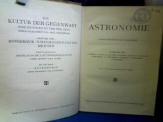 <b>Hartmann   (Red.), J.</b><br />Astronomie. Barb. von L. Ambronn, F. Boll, P.Guthnick u.a.