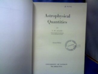 <b>Allen, C.W.</b><br />Astrophysical Quantities.