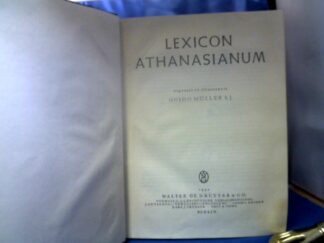 <b>Müller, Guido.</b><br />Lexicon Athanasianum digessit et illustravit Guido Müller S.J. Altgriechisch-Latein.