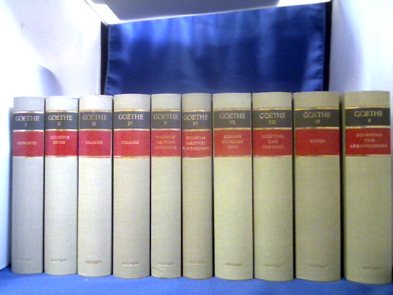 <b>Goethe, Johann Wolfgang von.</b><br />Goethes Werke in 10 Bänden. Ausgewählt von Peter Boerner. Als Textvorlage diente die Artemis Gedenkausgabe der Werke, Briefe und Gespräche Goethes. Hrsg. von Ernst Beutler.