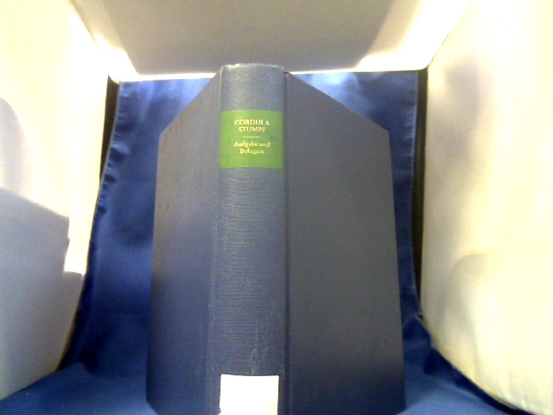 <b>Stumpf, Cordula (Verfasser).</b><br />Aufgabe und Befugnis : das wirtschaftsverfassungsrechtliche System der europäischen Gemeinschaftsziele, dargestellt in seinen Auswirkungen auf die Freistellung vom Kartellverbot.