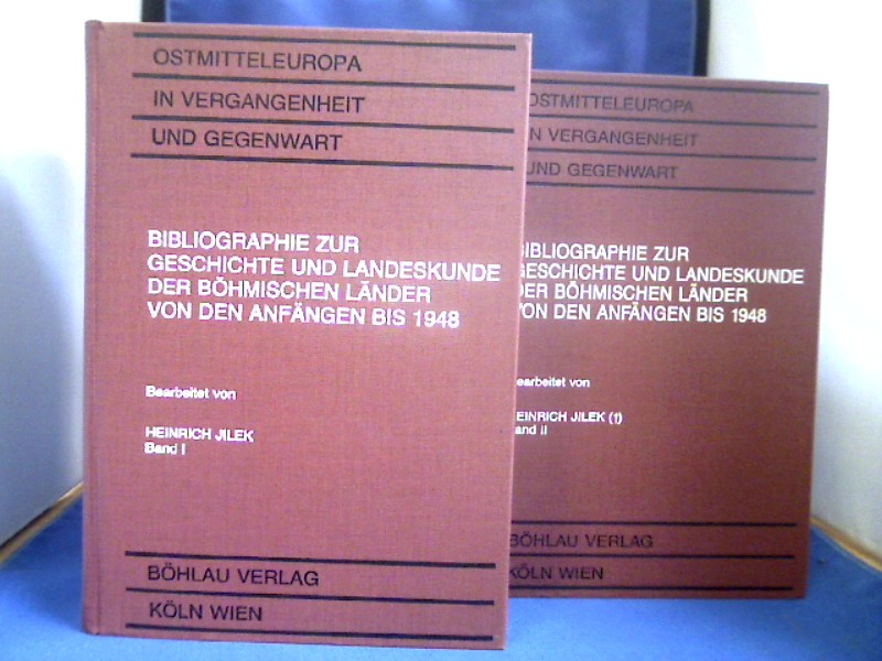 <b>Jilek (Bearb.), Heinrich.</b><br />Bibliographie zur Geschichte und Landeskunde der böhmischen Länder von den Anfängen bis 1948. 2 Bände. Publikationen der Jahre 1850-1975.