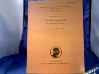 <b>Zuntz, Günther (Verfasser).</b><br />AION im Römerreich. Die archäologischen Zeugnisse.