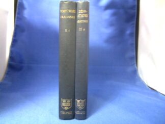 <b>DemosthenesS.H. Butcher (Ed.) und W. Rennie (Ed.).</b><br />Demosthenis Orationes. Tomus II, Pars I + II: Orationes XX-XL. 2 Bände. Ed. by S.H. Butcher et W. Rennie.