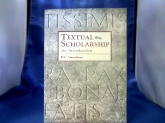 <b>Greetham, D.C.</b><br />Textual Scholarship. An Introduction.