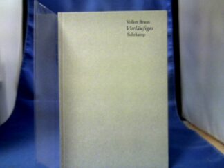 <b>Braun, Volker.</b><br />Vorläufiges.