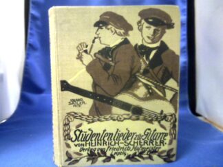 <b>Scherrer (Hrsg.), Heinrich.</b><br />Deutsche Studentenlieder mit einer volkstümlichen Gitarrenbegleitung aus dem Stegreif zu spielen herausgegeben von Heinrich Scharrer. Mit Einband- und Titelblattzeichnung von J.A, Sailer.