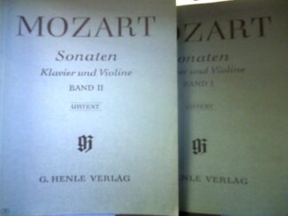 <b>Mozart, W.A. und Ernst Fritz Schmid (Hrsg.).</b><br />Sonaten für Klavier und Violine. 2 Bände mit jeweils 1 Beiheft. Urtext. Nach Eigenschriften und Erstausgaben hrsg. von E.F. Schmid.