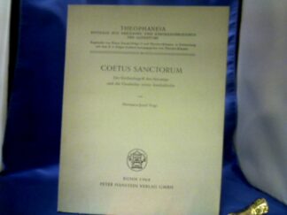 <b>Vogt, Hermann Josef.</b><br />Coetus Sanctorum. Der Kirchenbegriff des Novatian und die Geschichte seiner Sonderkirche.
