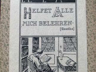 <b>Goethe, Johann Wolfgang von, Francois Sabatier [Übers.] und Max Liebermann [Künstler des Exlibris].</b><br />Le Faust de Goethe traduit en français dans le mètre de loriginal et suivant les règles de la versification allemande par François Sabatier.