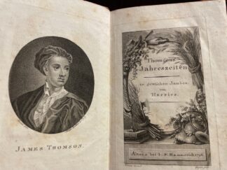 <b>Thomson, (James/Jakob) und (Heinrich) Harries (Übers.).</b><br />Jahreszeiten in Deutschen Jamben von Harries.