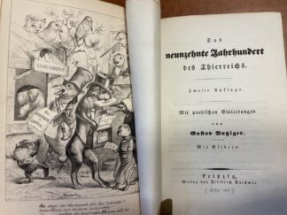 <b>Butziger, Gustav.</b><br />Das neunzehnte Jahrhundert des Thierreichs. Mit poetischen Einleitungen Gustav Butziger. Mit Bildern.