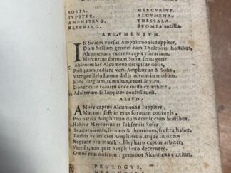 <b>Plautus, Titus Maccius.</b><br />M. Acci[i] Plavti Comoediae Viginti.