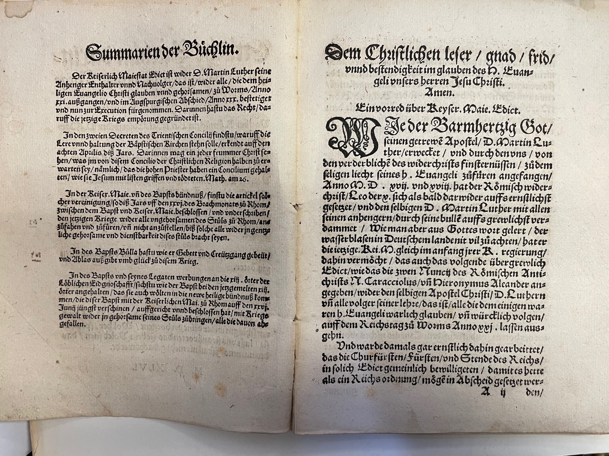 <p class="headtitle">In keiner Bibliothek oder Bibliographie verzeichnet.</p><b></b><br />Ettlichen Büchlin dar-innen der recht grund der jetzige Kriegs empörung mit Christlicher erinnerung des alles klarlich an tag geben würt. – Bild 2