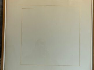 <b>Mangold, Robert.</b><br />Yellow Line Print 1974. Serigrafie auf Arches Papier. Papiergröße: 22 x 22 Zoll (55,9 x 55,9 cm), Bildgröße 15 3/8×15 15/16 Zoll (39,1 ×40,5 cm). Unten links vorne signiert, unten rechts vorne betitelt. Auflage von 100, unbekannter AP. Herausgegeben vom Westfälischen Kunstverein, Münster.