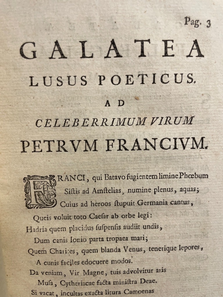 <b>Reland (Relandus), Adrian (Hadriani) und Abraham Perrenot (Hg.).</b><br />Poemata quae hactenus reperiri potuerunt / Adrianus Relandus. Abraham Perrenot. – Bild 3
