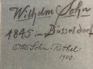<p class="headtitle">Mit drei Nameseinträgen der Düsseldorfer Malerdynastie Sohn Rethel.</p><b>Cervantes Saavedra, Miguel de, Familie Rethel (Vorbesitzer) und Ferdinand Martin Duttenhofer (Übers.).</b><br />Muster-Novellen des Miguel Cervantes de Saavedra. Aus dem Spanischen von F.M. Duttenhofer. Mit Illustrationen nach Laville und Andern.