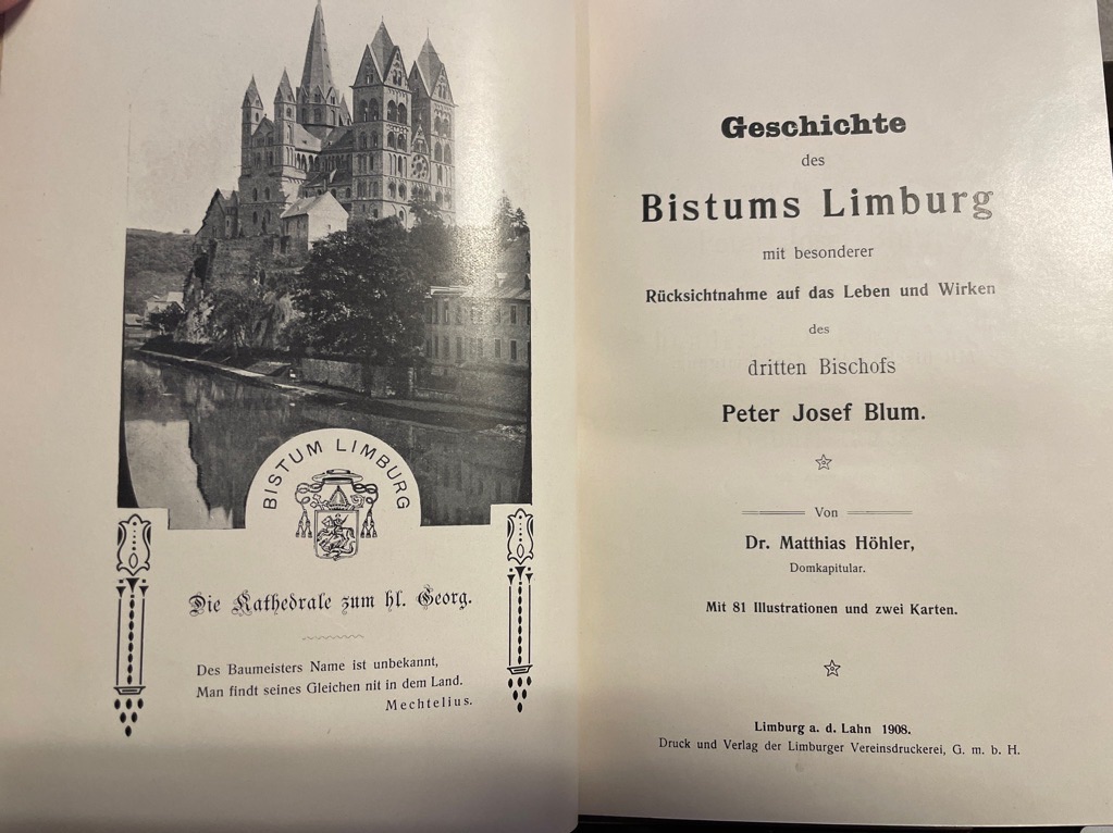 <b>Höhler, Matthias.</b><br />Geschichte des Bistums Limburg, mit besonderer Rücksichtnahme auf das Leben und Wirken des dritten Bischofs, Peter Joseph Blum. – Bild 2