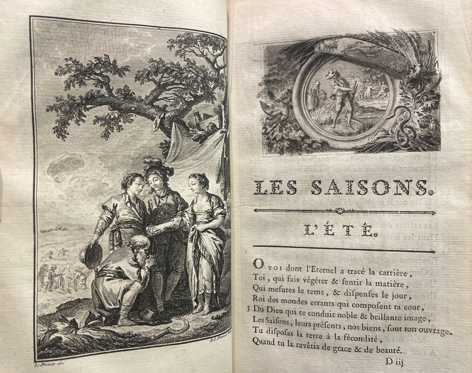 <b>Saint-Lambert, J.F. de.</b><br />Les saisons. Poëme. Deuxieme partie: L`Abenaki, Sara Th. Ziméo. Contes. Pieces fugitives. Fables orientales. – Bild 3