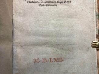 <p class="headtitle">Erste Kölner Polizei- und Plebiszitverordnung 1562.</p><b>Rat, Köln.</b><br />Abdruck vnd gemeiner begriff der Pollicey, Ordnungen, Plebisciten vnnd Statuten der alten Löblichen Freyen Reichs Stadt Cöllen etc.