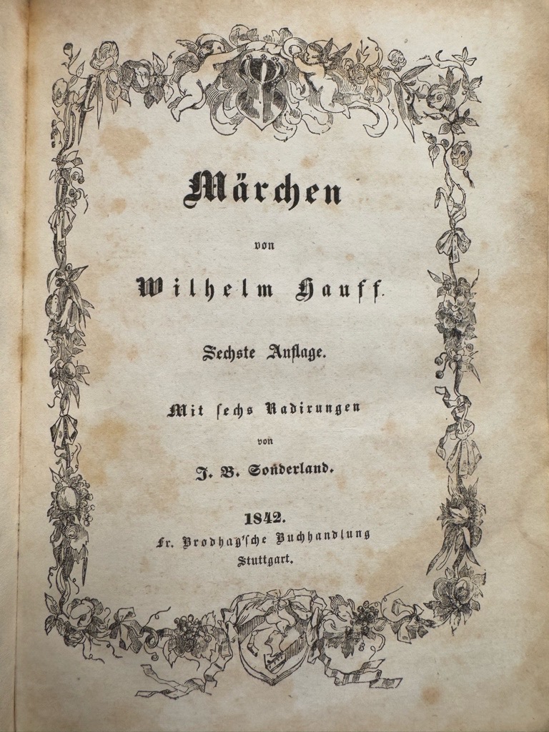 <p class="headtitle">Das schönste illustrierte Märchenbuch des 19.Jahrhunderts</p><b>Hauff, Wilhelm und J.B. Sonderland (Illustrator).</b><br />Märchen. – Bild 4
