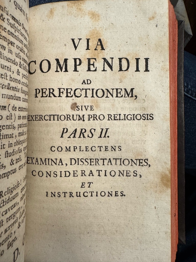 <b>Neumayr, Franz.</b><br />Via Compendii Ad Perfectionem Statui Religioso Competentem Octiduano Itinere Emetienda Duce S. Ignatio De Lojola interprete P. Francisco Neumayr S.J.