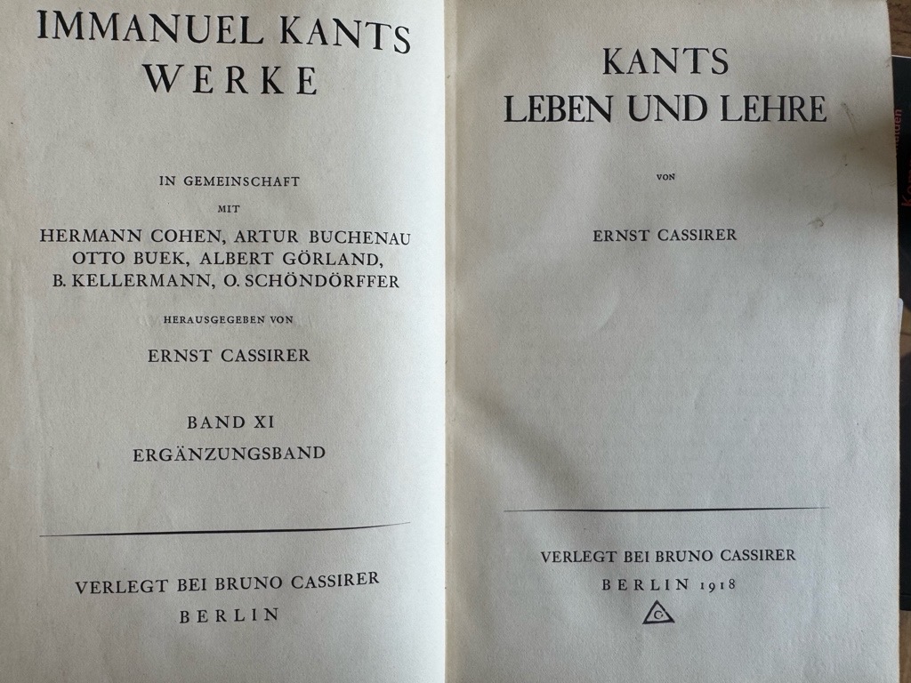<b>Kant, Immanuel und Ernst Cassirer.</b><br />Werke (und Briefe). Herausgegeben von Ernst Cassirer. – Bild 2