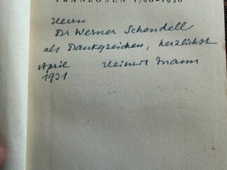 <p class="headtitle">MIT WIDMUNG VON HEINRICH MANN:</p><b>Mann, Heinrich.</b><br />Geist und Tat. Franzosen 1780-1930.