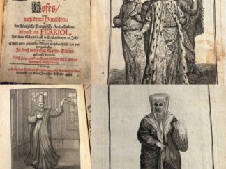 <p class="headtitle">Fragment mit 47 von 65 Kupfern.</p><b>Ferriol, Charles de und Jasques Le Haye.</b><br />Wahreste und neueste Abbildung des Türckischen Hofes, welche nach denen Gemählden, so der Königliche Französische Ambassadeur, Monsr. de Ferriol, Zeit seiner Gesandtschafft in Constantinopel im Jahre 1707 und 1708. Durch einen geschickten Mahler nach den Leben hat verfertigen lassen, In fünff und sechzig Kupffer-Blatten gebracht worden. Nebst einer aus dem Französischen ins Teutsche übersetzten Beschreibung. Titel in Rot- und Schwarzdr., 65 altkolor. Kupfertaf. (meist mit Goldtinktur), 1 gefaltete Tafel.