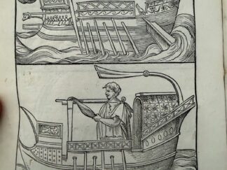 <p class="headtitle">A HUMANIST TREATISE ON NAVAL ARCHITECTURE AND NAVIGATION IN THE ANCIENT WORLD, FROM THE LIBRARY OF NAVAL OFFICER AND HISTORIAN IRA DYE.</p><b>Baif, Lazare de und Antonio Telesio.</b><br />Annotationes in L. II. De captivis, & postliminio reversis: in quibus tractatur de re navali. Eiusdem annotationes in tractatum De auro & argento leg. quibus vestimentorum & vasculorum genera explicantur. Antonii Thylesii De coloribus libellus, à coloribus vestium non alienus. Edited by Charles Estienne.
