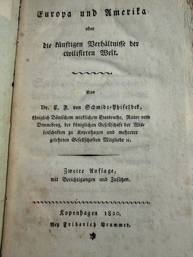 <b>Schmidt-Phiseldek, C. F. von.</b><br />Europa und Amerika oder die künftigen Verhältnisse der civilisirten Welt. – Bild 2