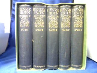 <b>Ibsen, Henrik.</b><br />Sämtliche Werke. Volksausgabe in 5 Bänden. Einizge autorisierte deutsche Übertragung Herausgegeben von Juius Elias und Paul Schlenther.