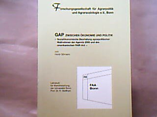 <b>Gömann, Horst.</b><br />GAP zwischen Ökonomie und Politik