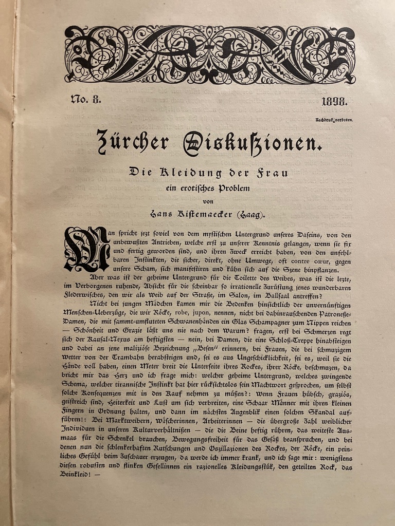<b>Panizza, Oskar.</b><br />Zürcher Diskus(j)onen. Flugblätter aus dem Gesamtgebiet des Modernen Lebens
