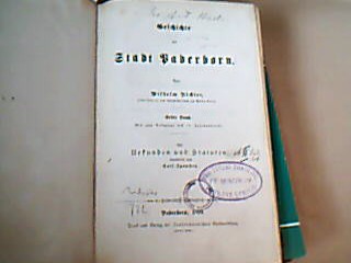 <b>Richter, Wilhelm.</b><br />Geschichte der Stadt Paderborn.
