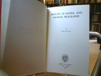 <b>Stuart, Duane Reed.</b><br />Epochs of Greek and Roman Biography.